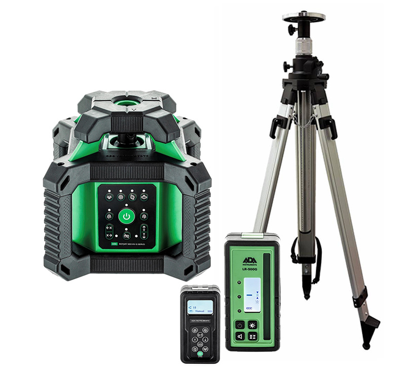 ADA Rotary 500HVG Green rotation laser incl. Tripod TRP-300