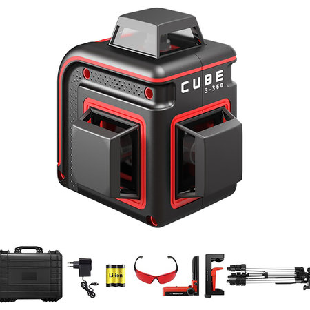 ADA  CUBE 3-360° Ultimate Edition Line laser with 3x360° red lines