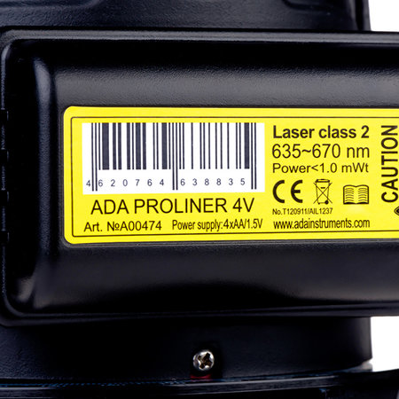 ADA  PROLiner 4V cross line laser 4 vertical 1 horizontal