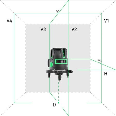 ADA  PROLiner 4V SET  cross line laser 4 vertical 1 horizontal