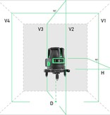 ADA  PROLiner 4V Green GREEN cross line laser 4 vertical 1 horizontal