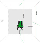 ADA  3D Liner 2V Green crossline laser with 3very bricht  lines, incl. Li-ion batterie and charger