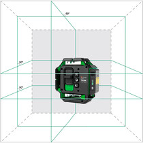 LaserTANK 4-360 Green Ultimate Edition  4D laser in case with tripod