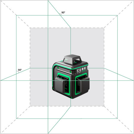 ADA  CUBE 3-360 Home Edition Lijnlaser met 3x360° groene lijnen