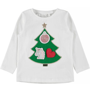 Longsleeve Frimas (snow white) - mini girl  - NIT11mgB