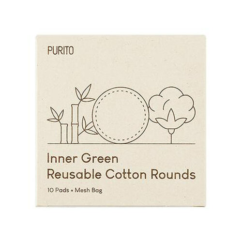 Inner Green Reusable Cotton Rounds Purito Inner Green Reusable Cotton Rounds