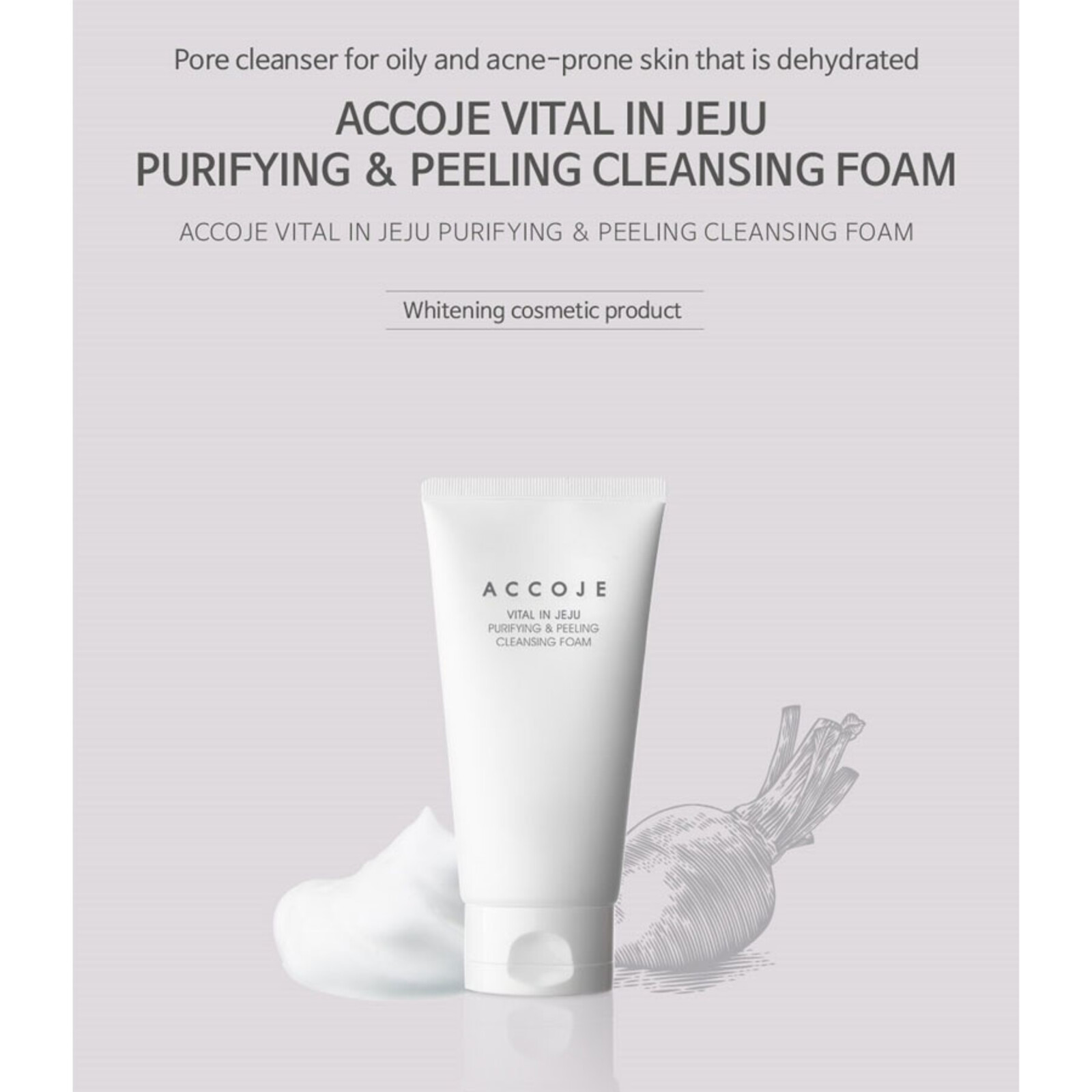 Accoje Vital in Jeju Purifying & Peeling Cleansing Foam