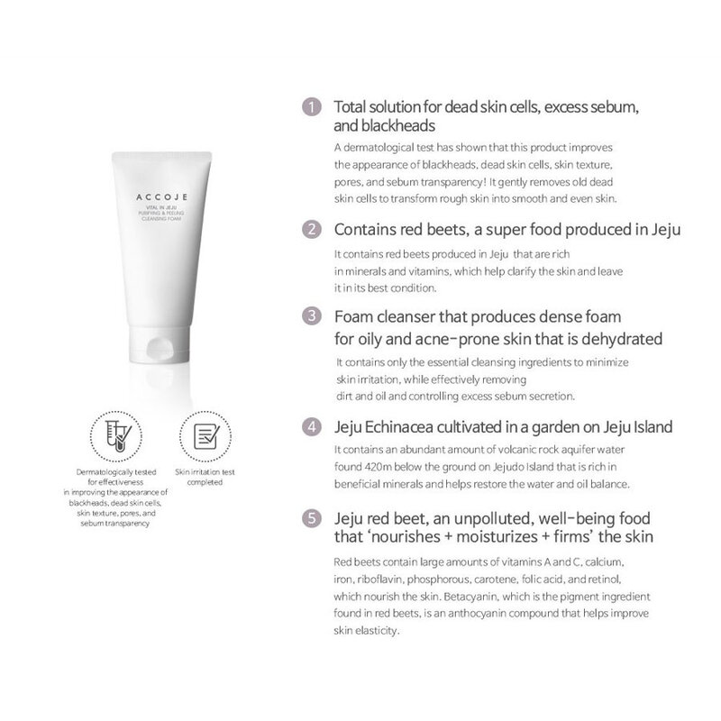 Vital in Jeju Purifying & Peeling Cleansing Foam