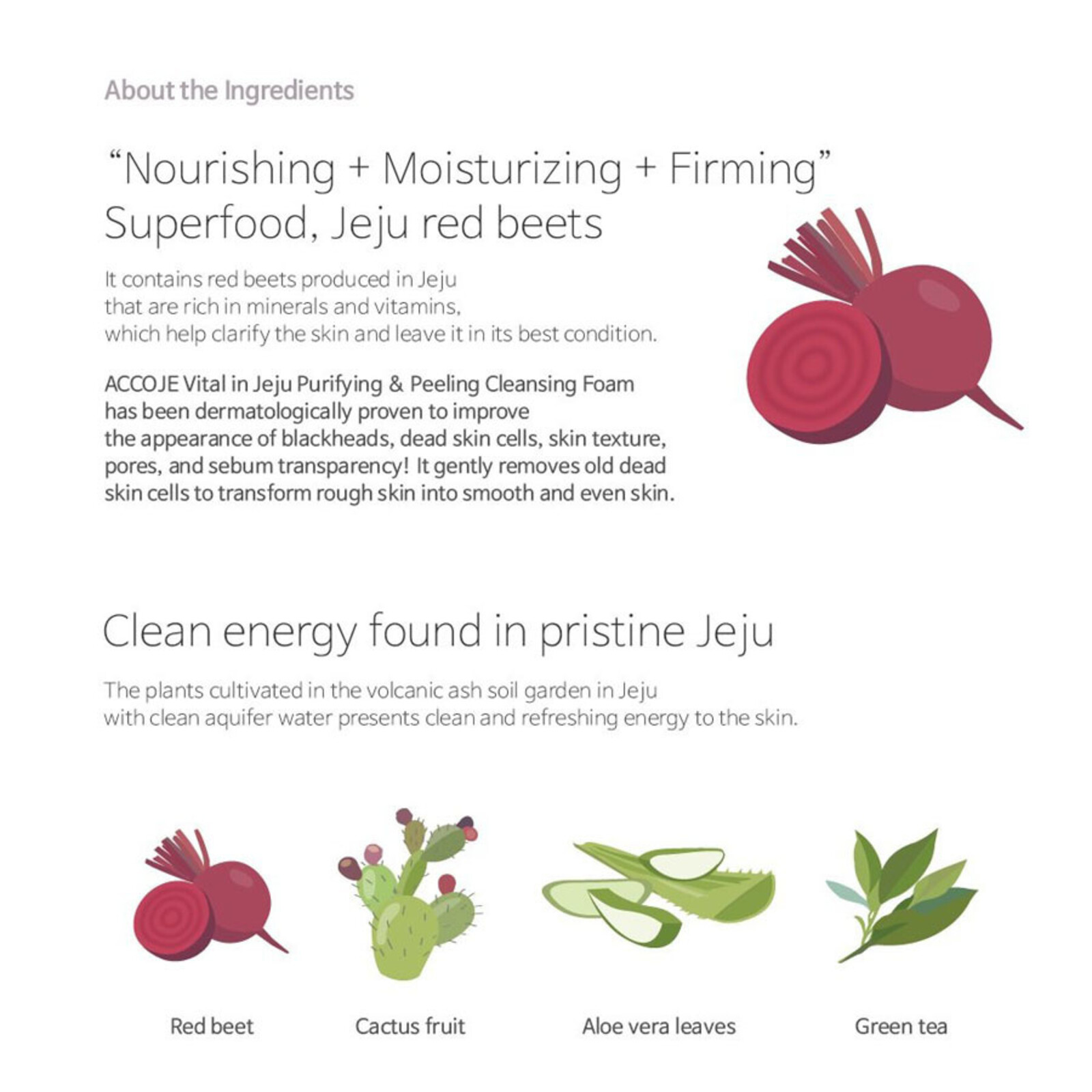 Accoje Vital in Jeju Purifying & Peeling Cleansing Foam