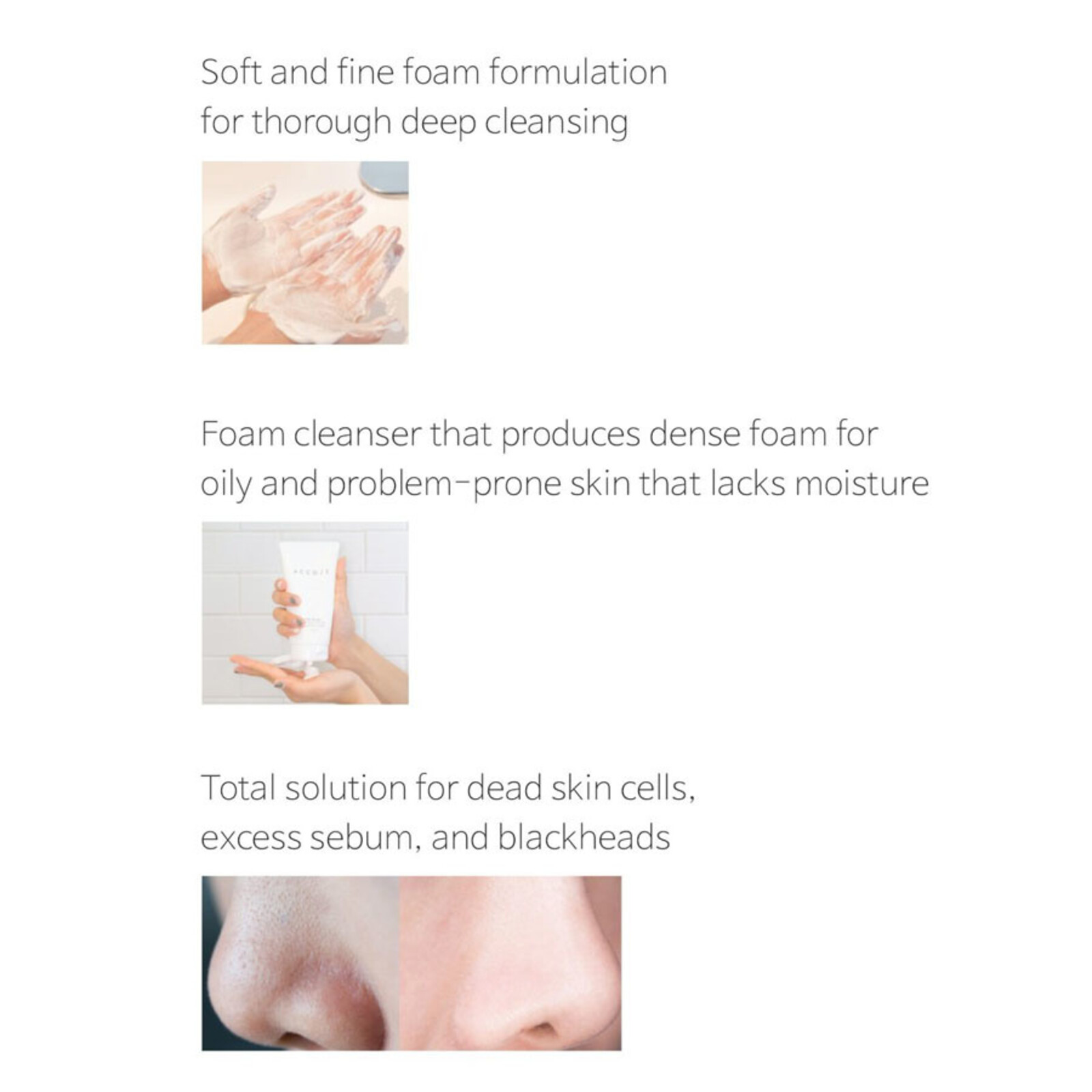 Accoje Vital in Jeju Purifying & Peeling Cleansing Foam