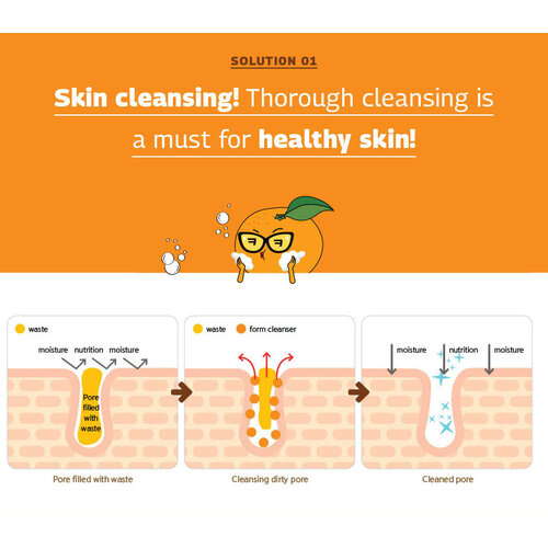 Tangerine Bright+Moist Foam Cleanser Qyo Qyo Tangerine Bright+Moist Foam Cleanser