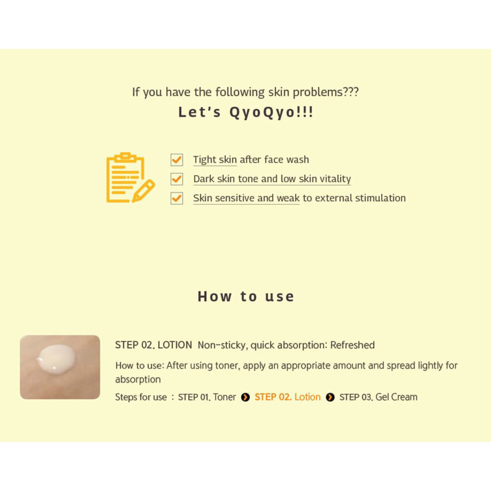 Qyo Qyo Tangerine Bright+Moist Lotion