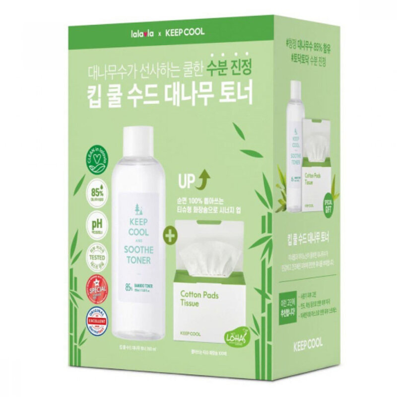 Soothe Bamboo Toner & Tissue Cotton Special Set [2 pcs]