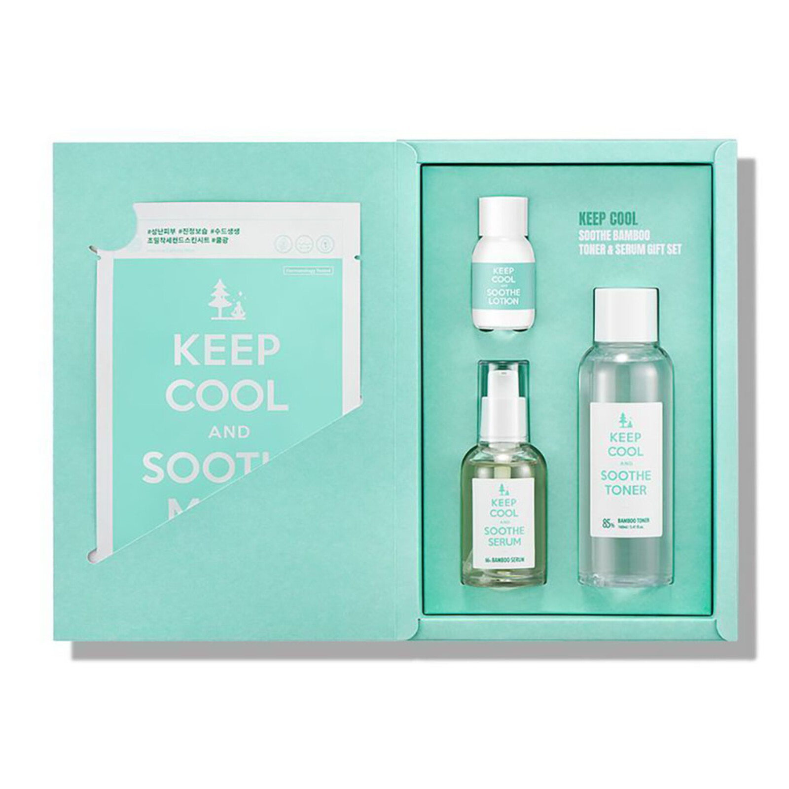 Keep Cool Soothe Bamboo Toner & Serum Gift Set [4 pcs]
