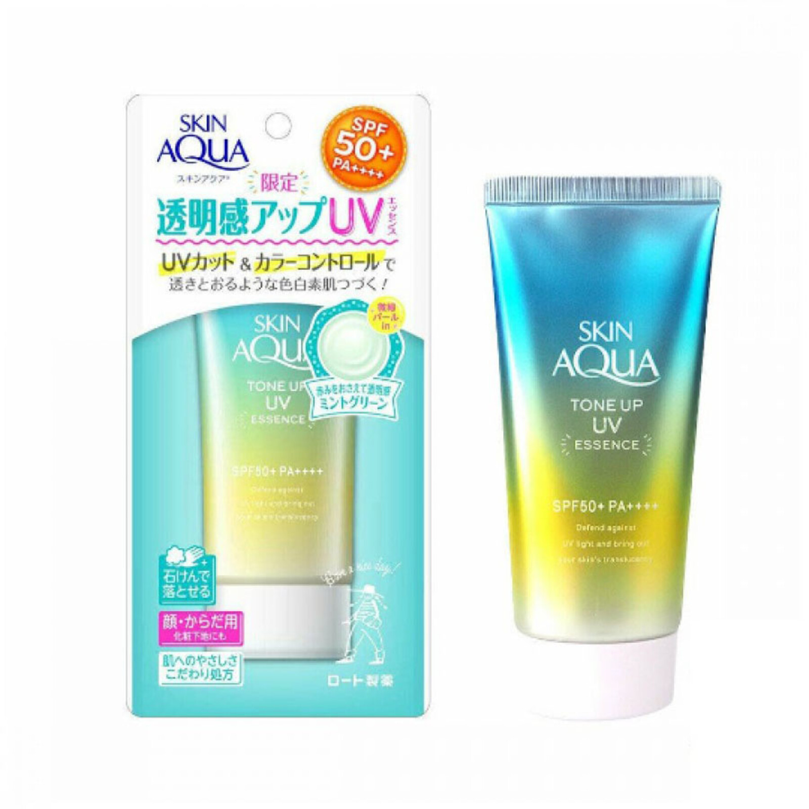 Rohto Mentholatum Skin Aqua Tone Up UV Essence Mint SPF 50+ PA++++