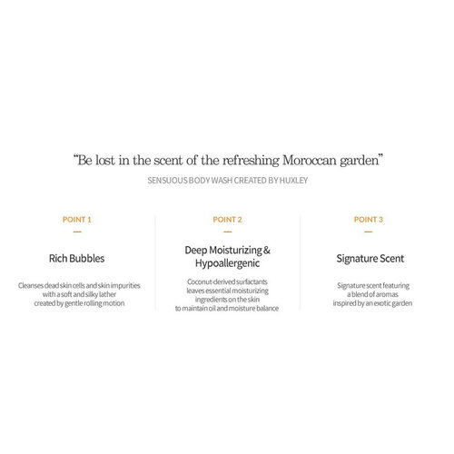 Body Wash; Moroccan Gardener Huxley Body Wash; Moroccan Gardener