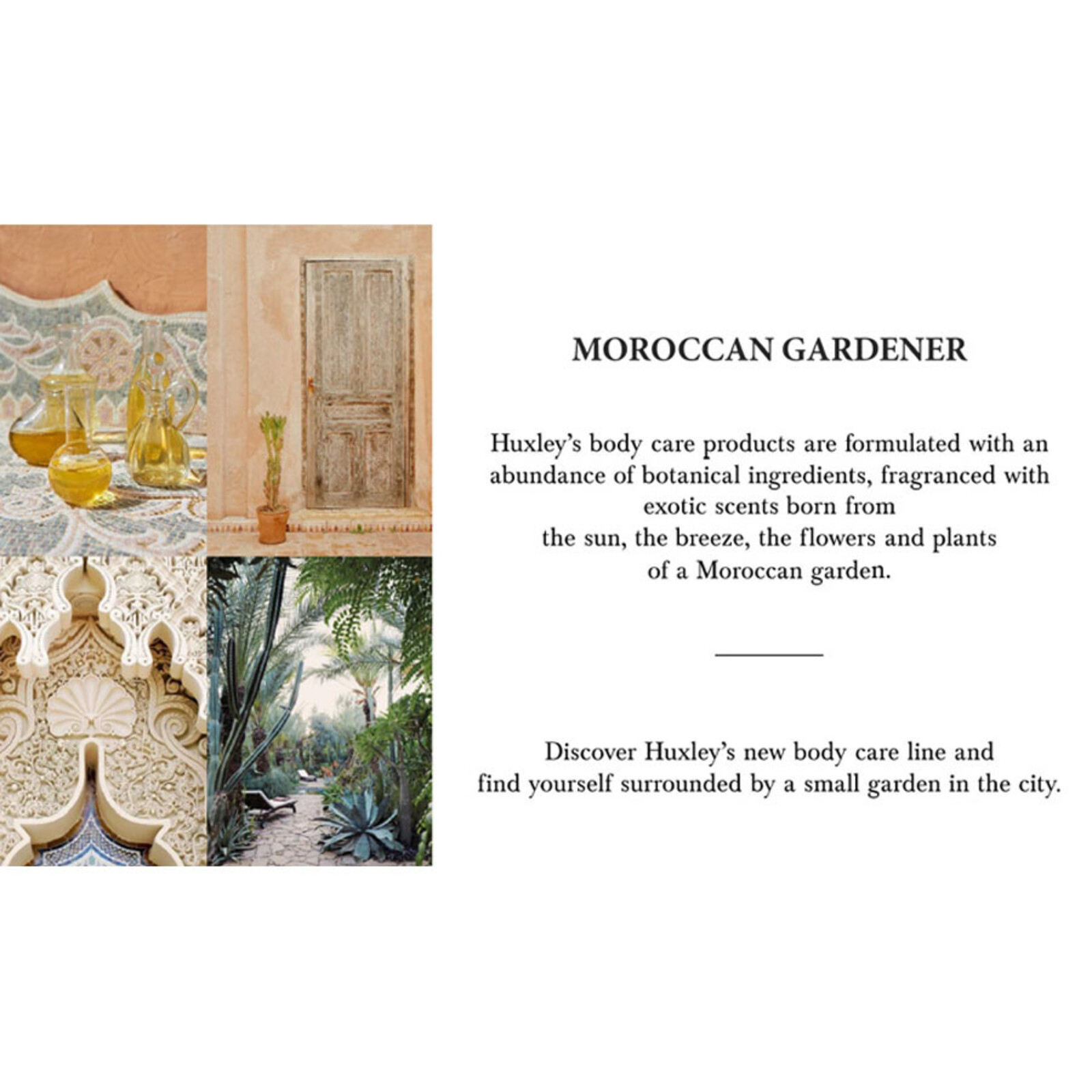 Huxley Body Wash; Moroccan Gardener