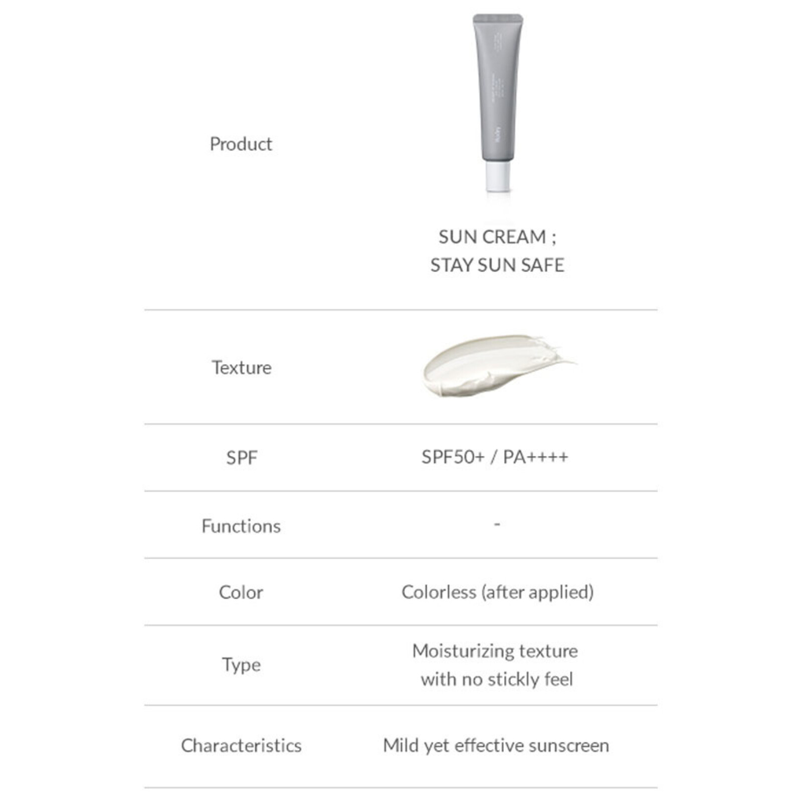 Huxley Sun Cream; Stay Sun Safe SPF50+ PA+++