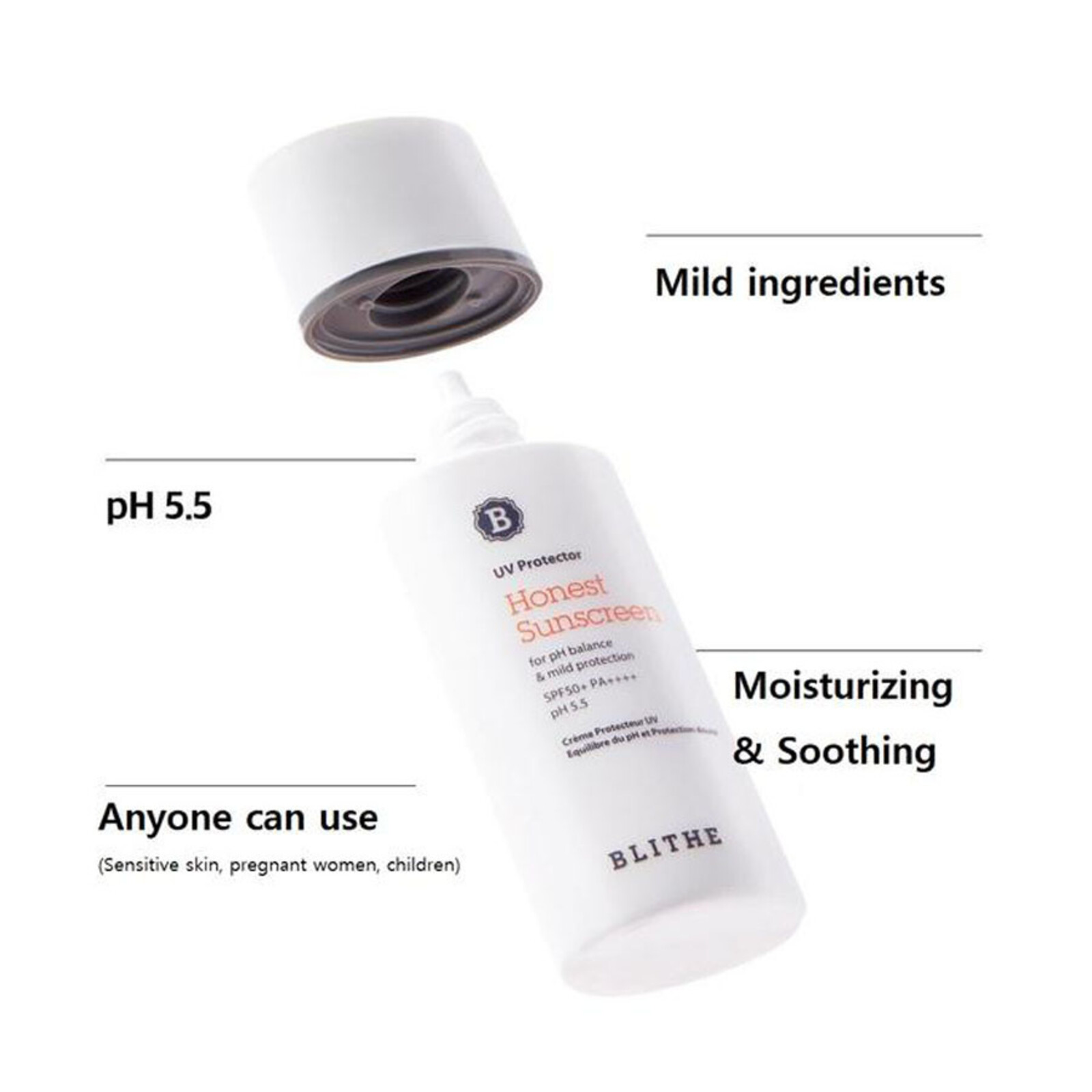 Blithe UV Protector Honest Sunscreen for pH balance & mild protection SPF50+ PA++++