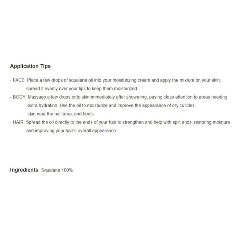 Plainet Squalane Oil 100