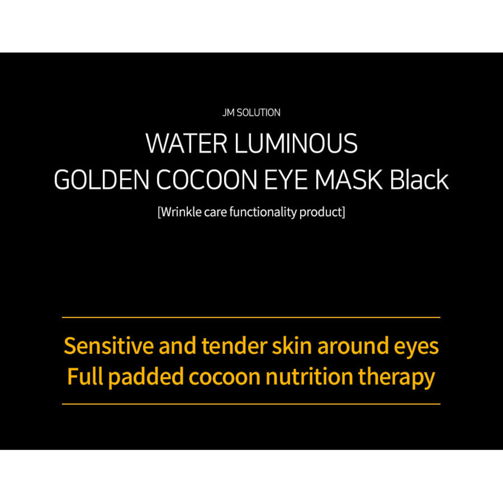 JMsolution Water Luminous Golden Cocoon Eye Mask Black