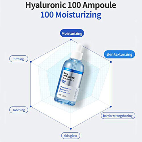 Real Hyaluronic Blue 100 Ampoule Wellage Real Hyaluronic Blue 100 Ampoule