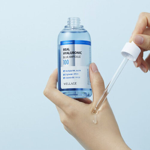 Real Hyaluronic Blue 100 Ampoule Wellage Real Hyaluronic Blue 100 Ampoule