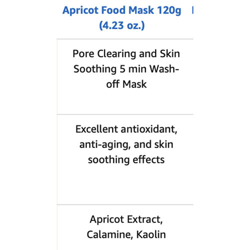 Apricot Food Mask Skinfood Apricot Food Mask