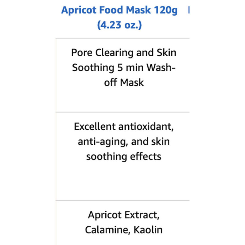 Apricot Food Mask
