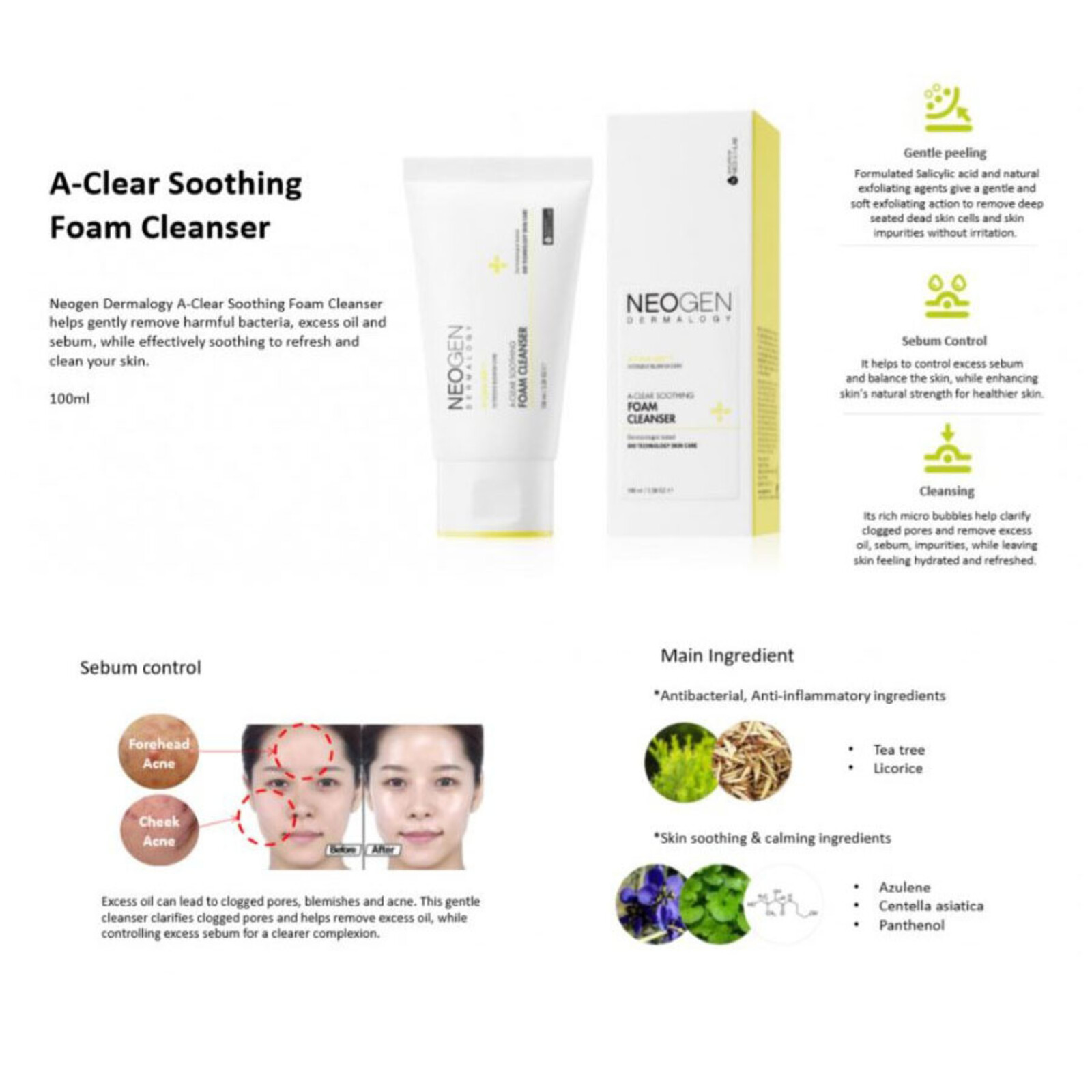 Neogen A-CLEAR Soothing Foam Cleanser