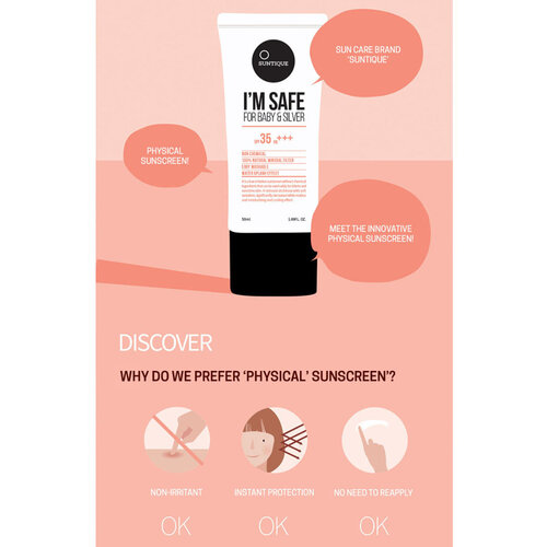 I'M SAFE for Sensitive Skin SPF35 PA+++ Suntique I'M SAFE for Sensitive Skin SPF35 PA+++