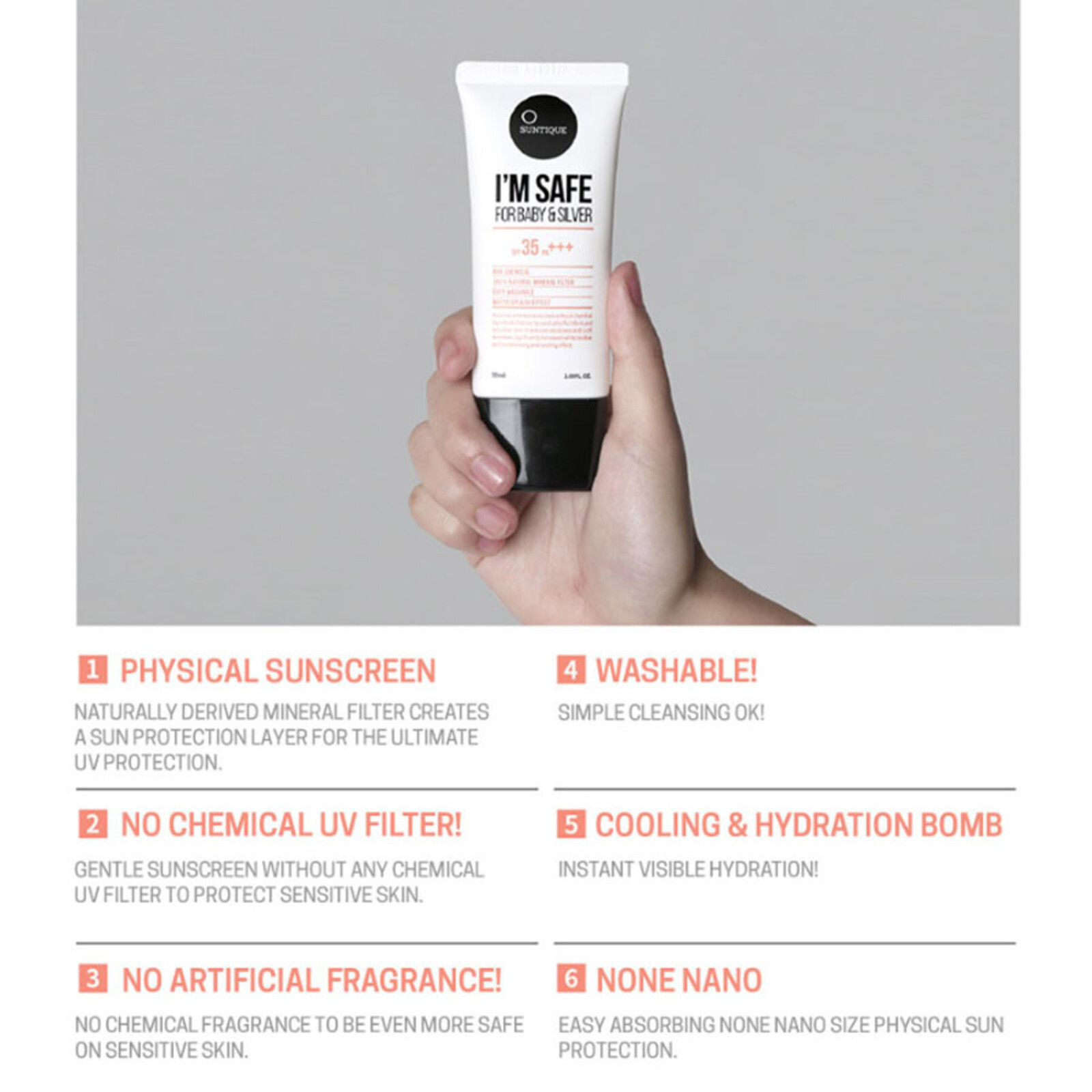 Suntique I'M SAFE for Sensitive Skin SPF35 PA+++