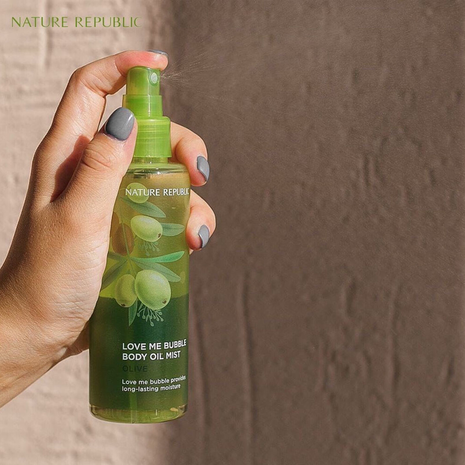 Nature Republic Love Me Bubble Body Oil Mist Olive