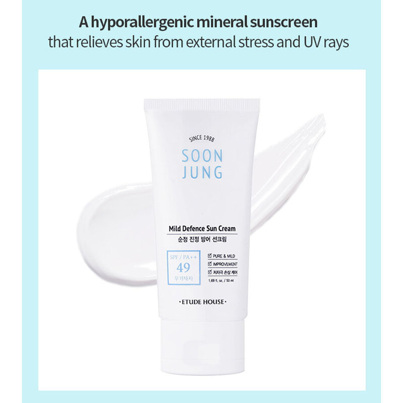 Soon Jung Mild Defence Sun Cream SPF49 PA++