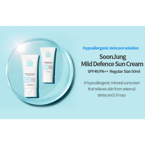 Soon Jung Mild Defence Sun Cream SPF49 PA++ Etude House Soon Jung Mild Defence Sun Cream SPF49 PA++