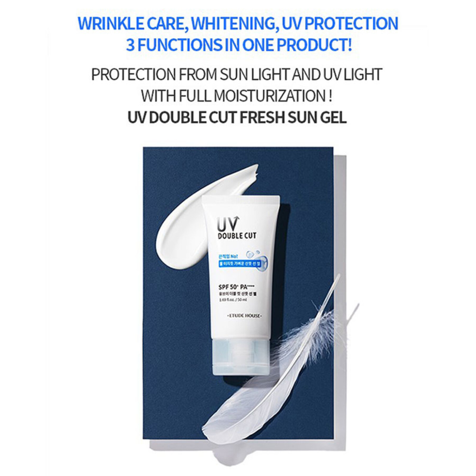 Etude House Uv Double Cut Sun Gel SPF50+/PA++++