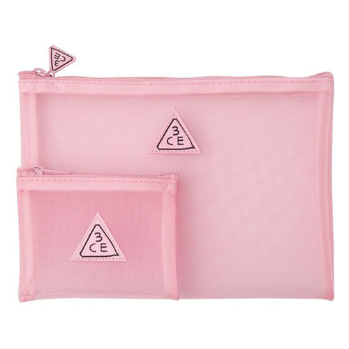 3CE Pink Rumour Mesh Pouch