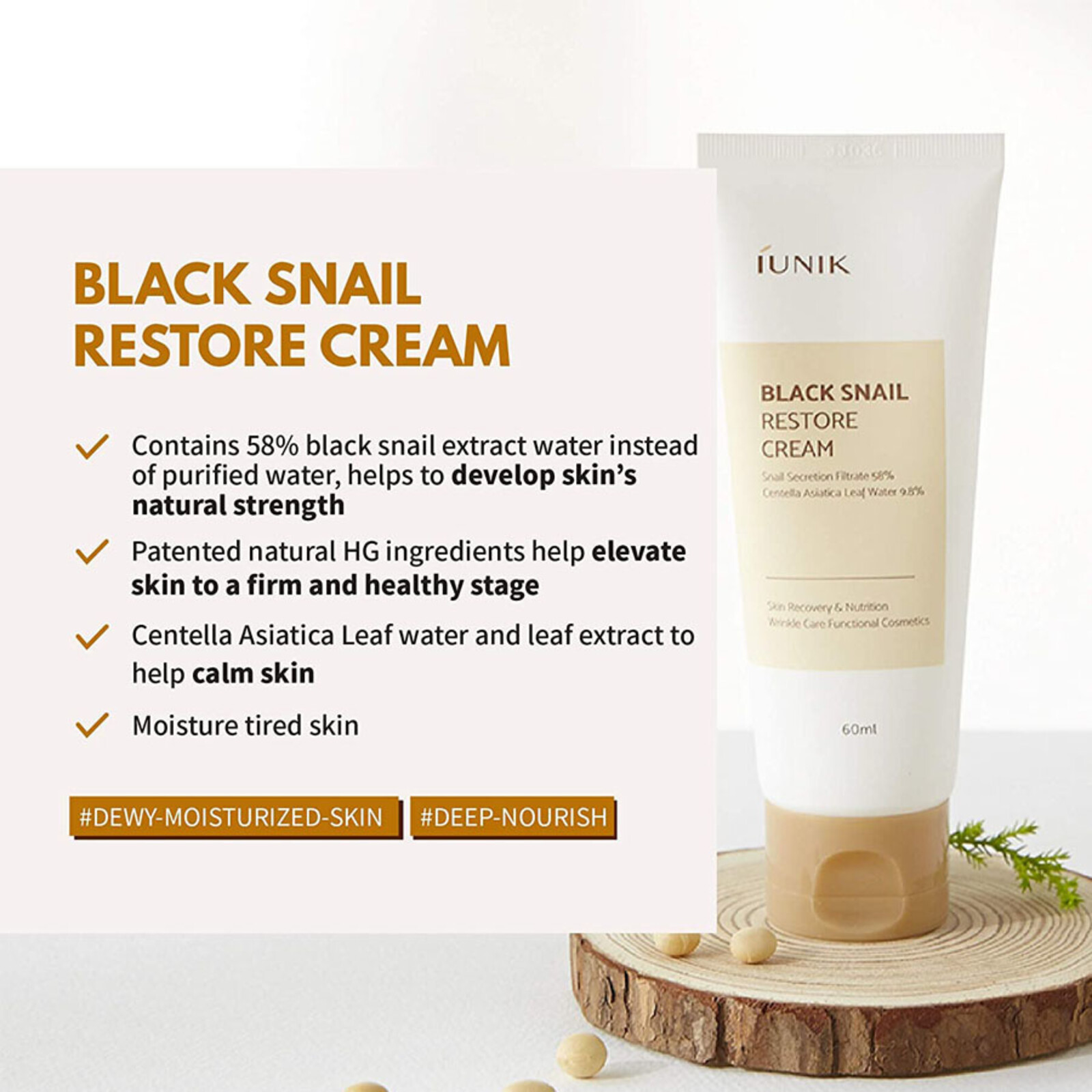 iUNIK Black Snail Restore Cream
