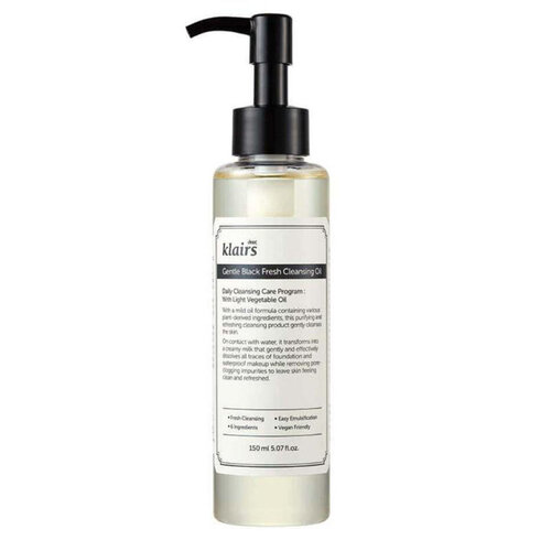 Gentle Black Fresh Cleansing Oil Klairs Gentle Black Fresh Cleansing Oil