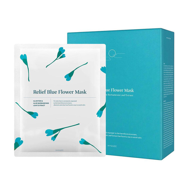Relief Blue Flower Mask