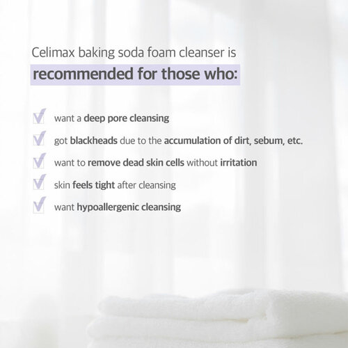 Baking Soda Deep Pore Foam Cleansing Celimax Baking Soda Deep Pore Foam Cleansing