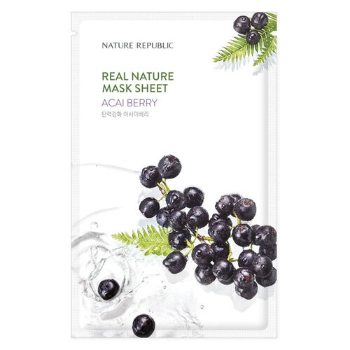 Real Nature Acai Berry Sheet Mask Nature Republic Real Nature Acai Berry Sheet Mask