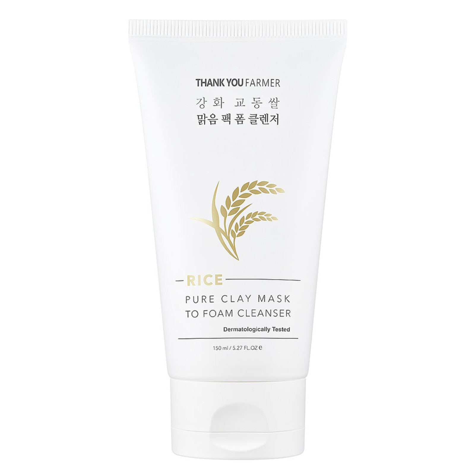Thank You Farmer Rice Pure Clay Mask to Foam Cleanser