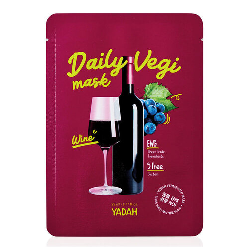 Yadah Yadah Daily Vegi Mask Wine - Hydraterend Vegan Gezichtsmasker
