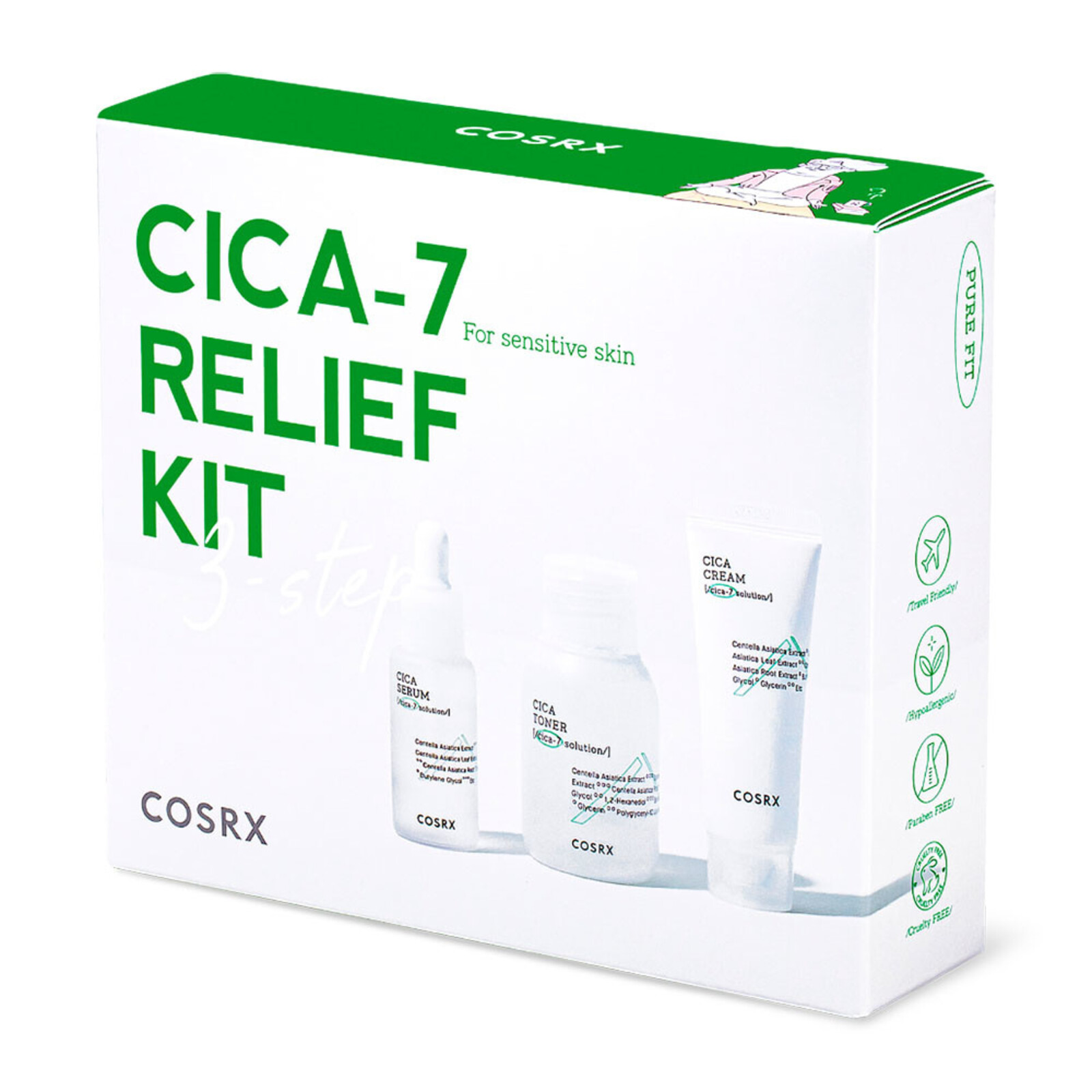COSRX CICA-7 Relief Kit (3 step)