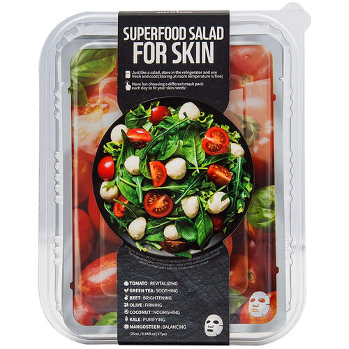 Salad Sheet Masks With Tomato - Dried And Tired Skin Farm Skin Salad Sheet Masks With Tomato - Dried And Tired Skin