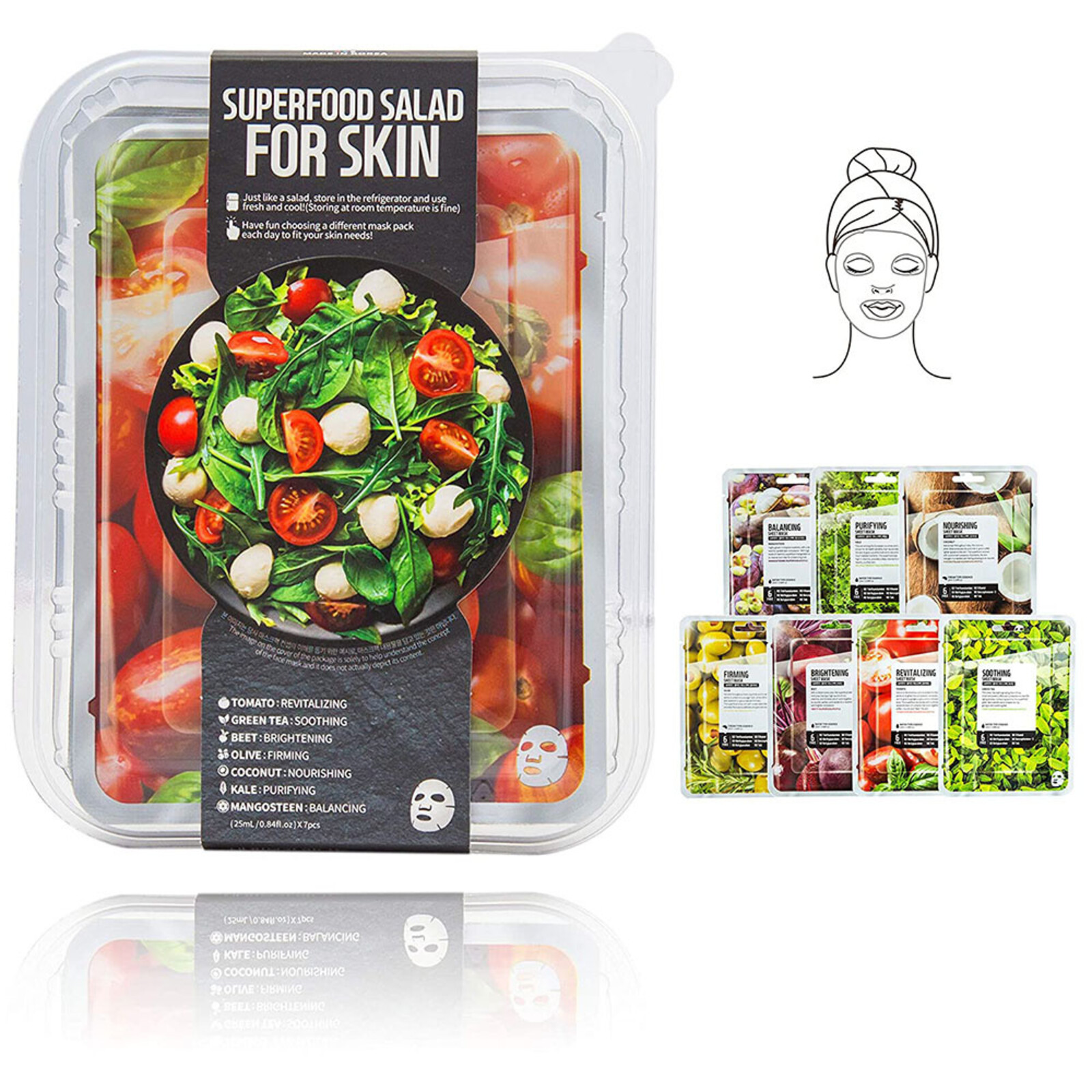 Farm Skin Salad Sheet Masks With Tomato - Dried And Tired Skin