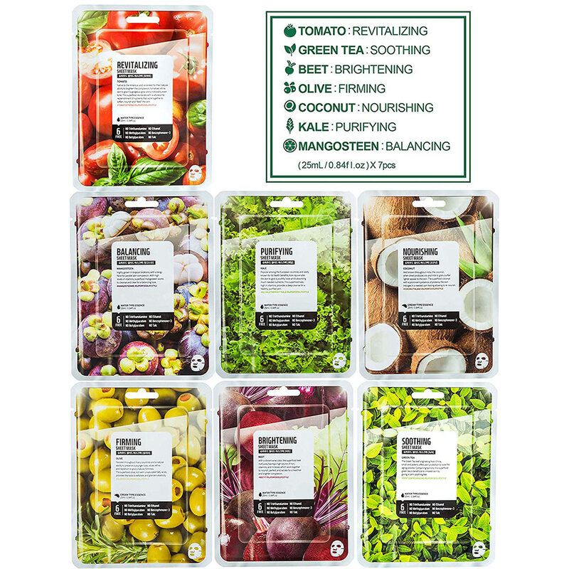 Salad Sheet Masks With Tomato - Dried And Tired Skin