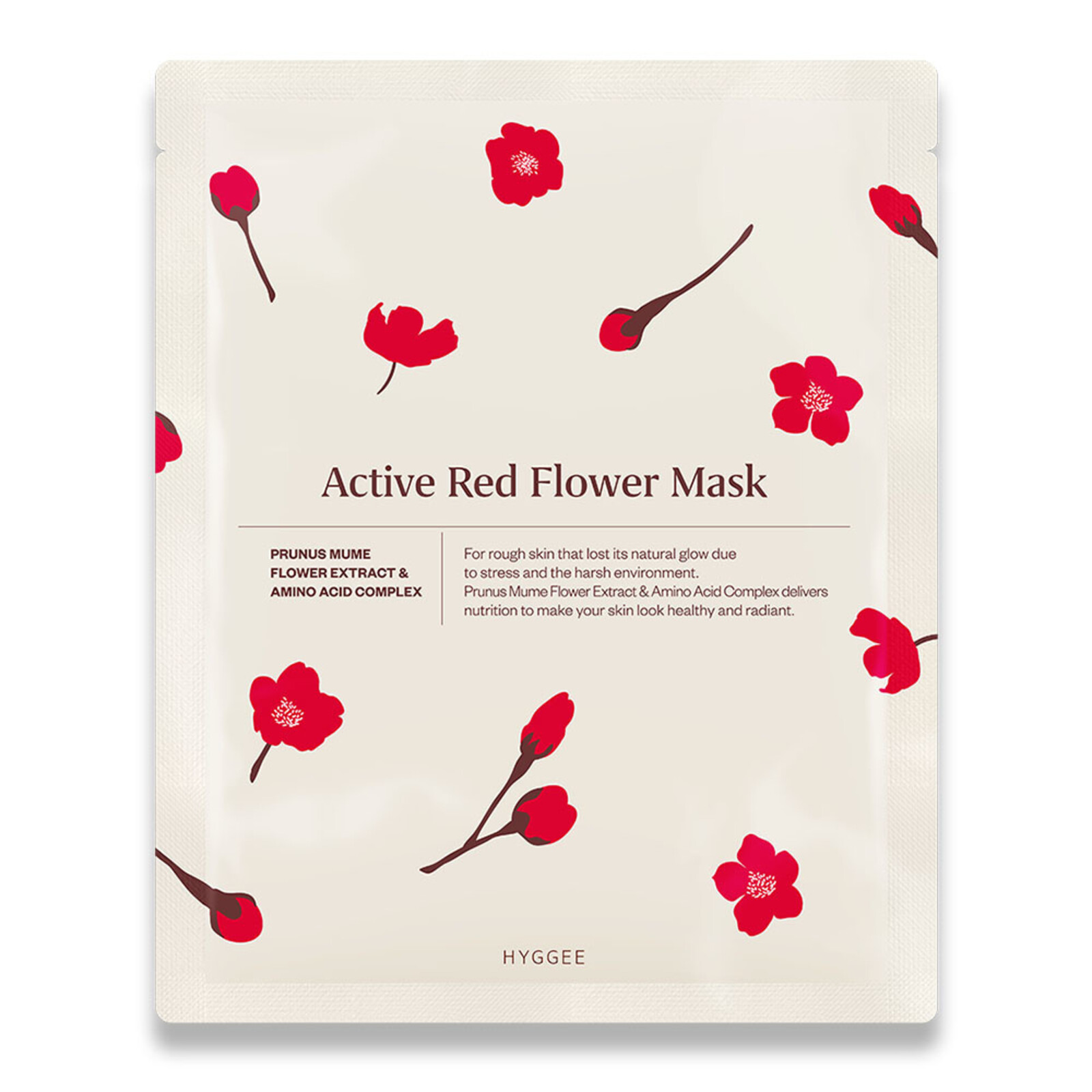 HYGGEE Active Red Flower Mask