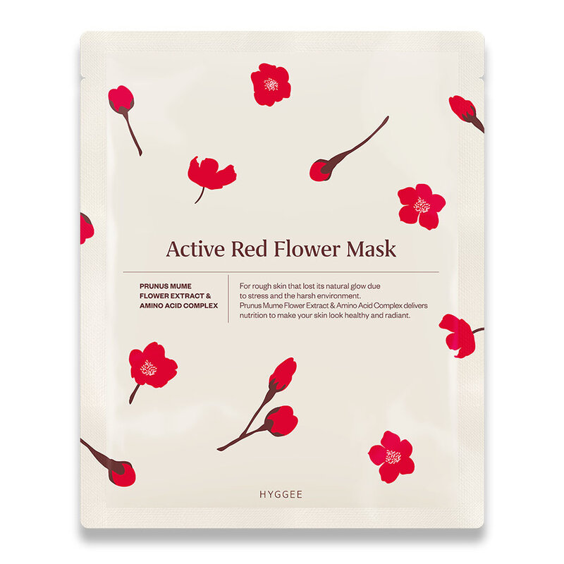 Active Red Flower Mask